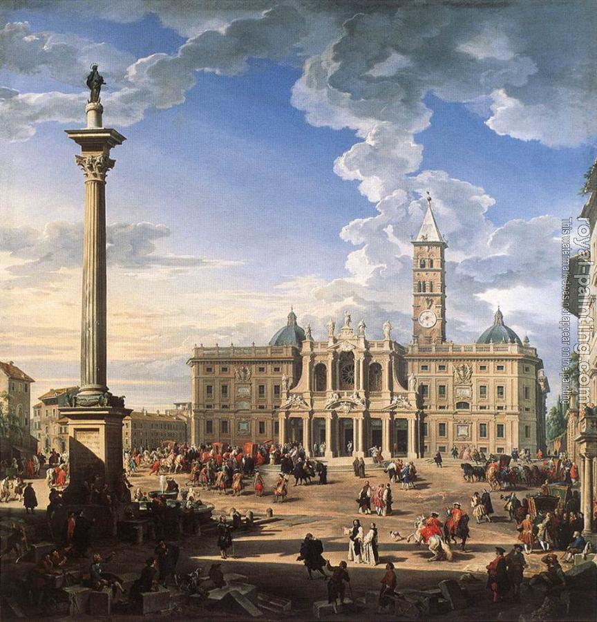 Giovanni Paolo Pannini : The Piazza And Church Of Santa Maria Maggiore